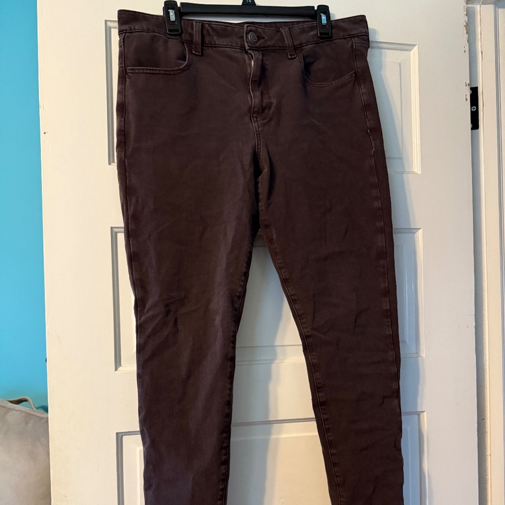Burgundy Jeans